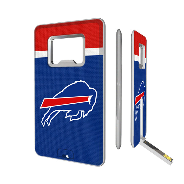 Buffalo Bills Stripe Credit Card USB Drive with Bottle Opener 16GB