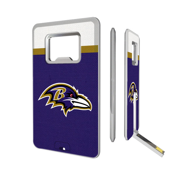 Baltimore Ravens Stripe Credit Card USB Drive with Bottle Opener 16GB