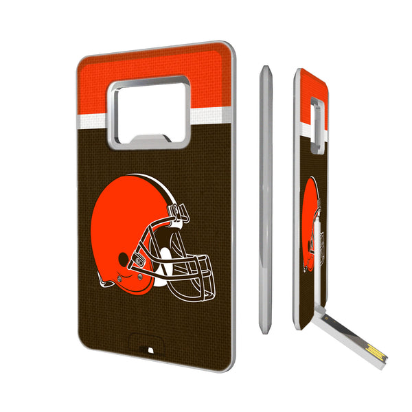 Cleveland Browns Stripe Credit Card USB Drive with Bottle Opener 16GB