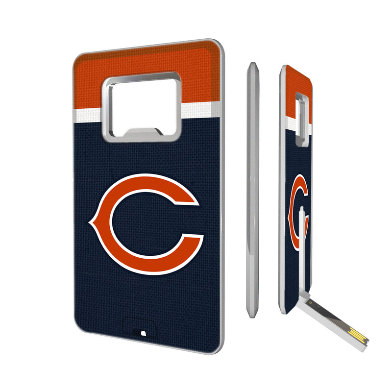Chicago Bears Stripe Credit Card USB Drive with Bottle Opener 16GB