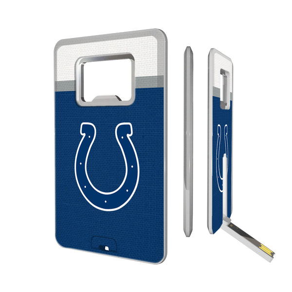 Indianapolis Colts Stripe Credit Card USB Drive with Bottle Opener 16GB