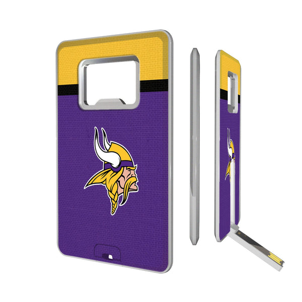 Minnesota Vikings Stripe Credit Card USB Drive with Bottle Opener 16GB
