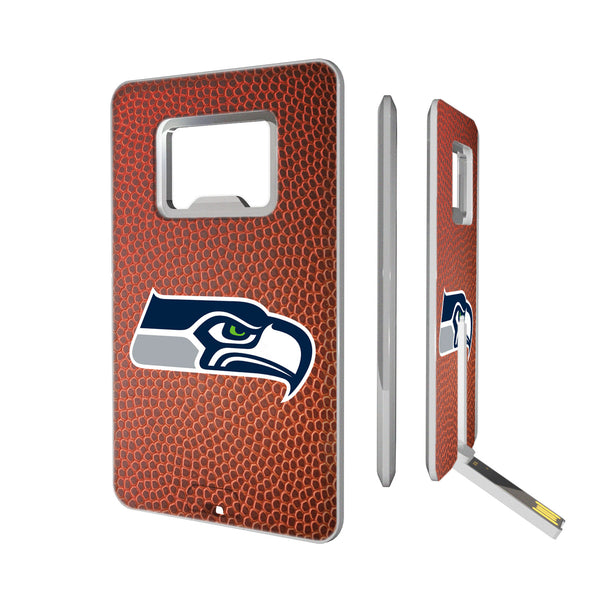 Seattle Seahawks Football Credit Card USB Drive with Bottle Opener 16GB