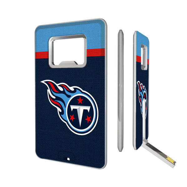 Tennessee Titans Stripe Credit Card USB Drive with Bottle Opener 16GB