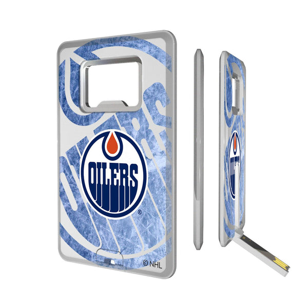 Edmonton Oilers Ice Tilt Credit Card USB Drive with Bottle Opener 32GB