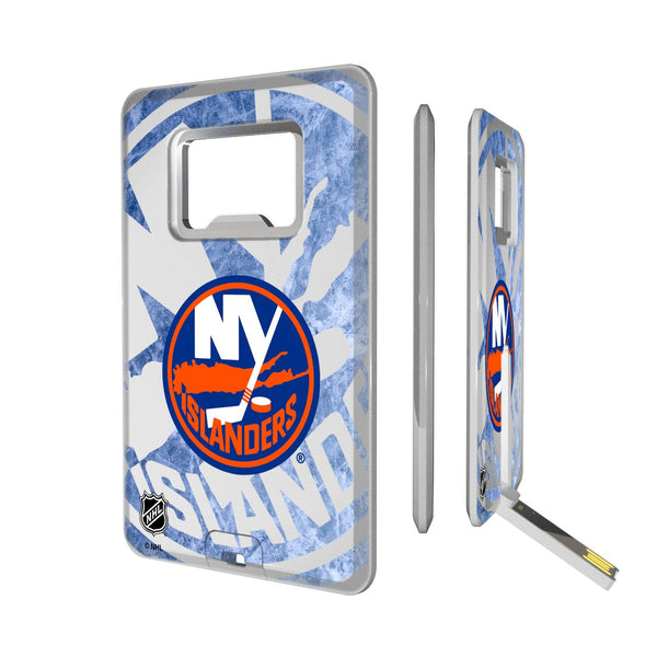 New York Islanders Ice Tilt Credit Card USB Drive with Bottle Opener 32GB