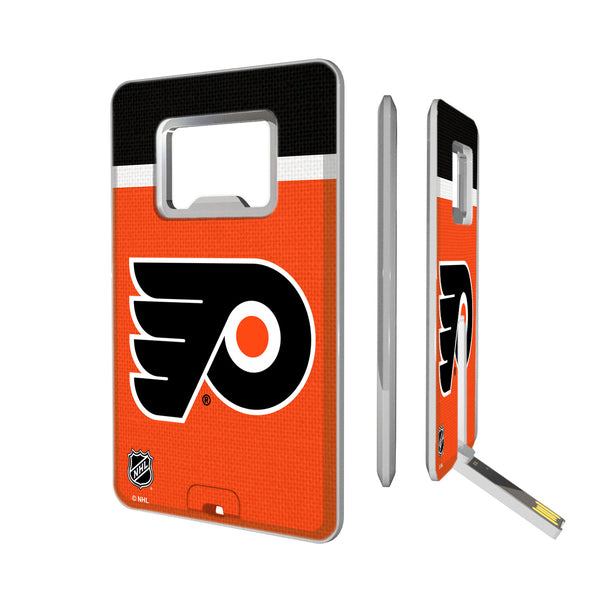 Philadelphia Flyers Stripe Credit Card USB Drive with Bottle Opener 32GB