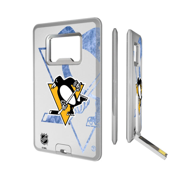 Pittsburgh Penguins Ice Tilt Credit Card USB Drive with Bottle Opener 32GB