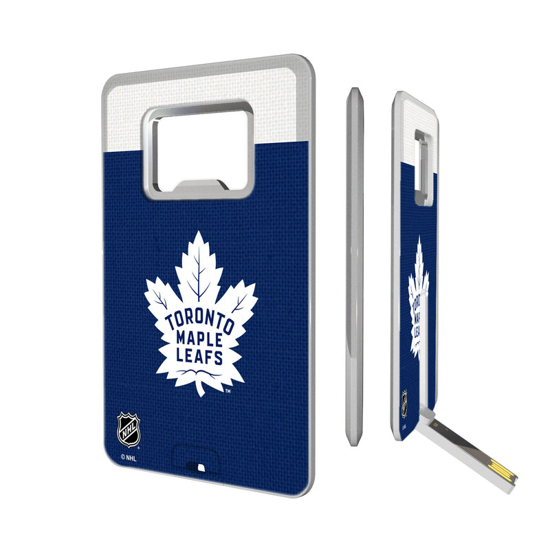 Toronto Maple Leafs Stripe Credit Card USB Drive with Bottle Opener 32GB