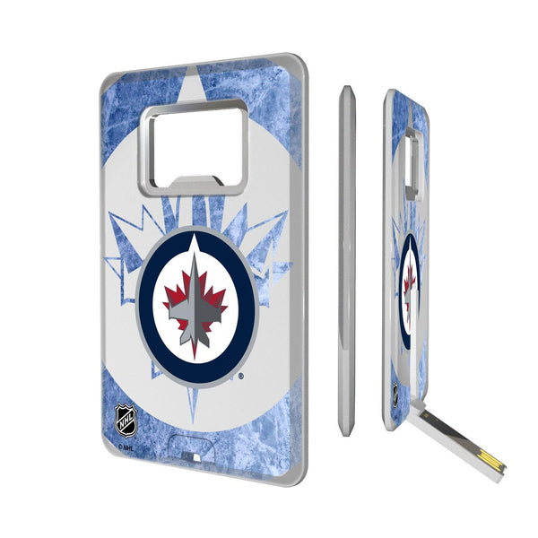 Winnipeg Jets Ice Tilt Credit Card USB Drive with Bottle Opener 32GB