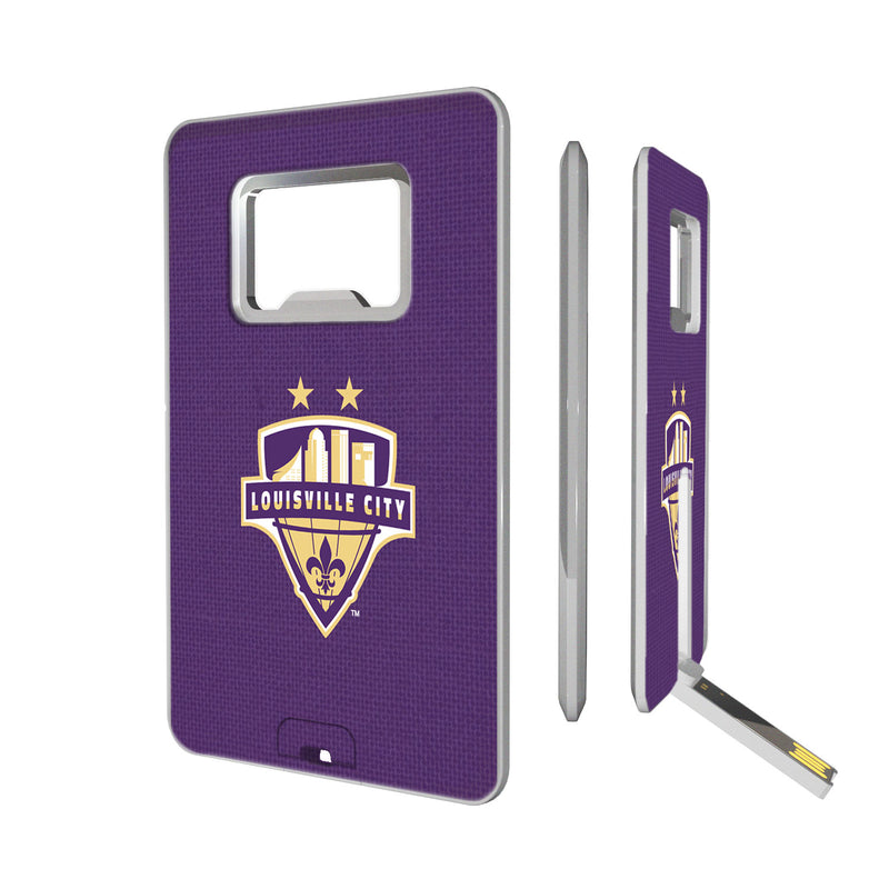 Louisville City FC  Solid Credit Card USB Drive with Bottle Opener 32GB
