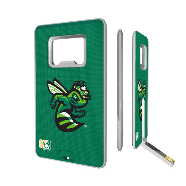 Augusta GreenJackets Solid Credit Card USB Drive with Bottle Opener 16GB
