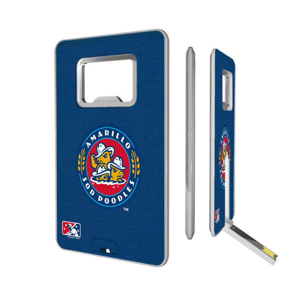 Amarillo Sod Poodles Solid Credit Card USB Drive with Bottle Opener 32GB