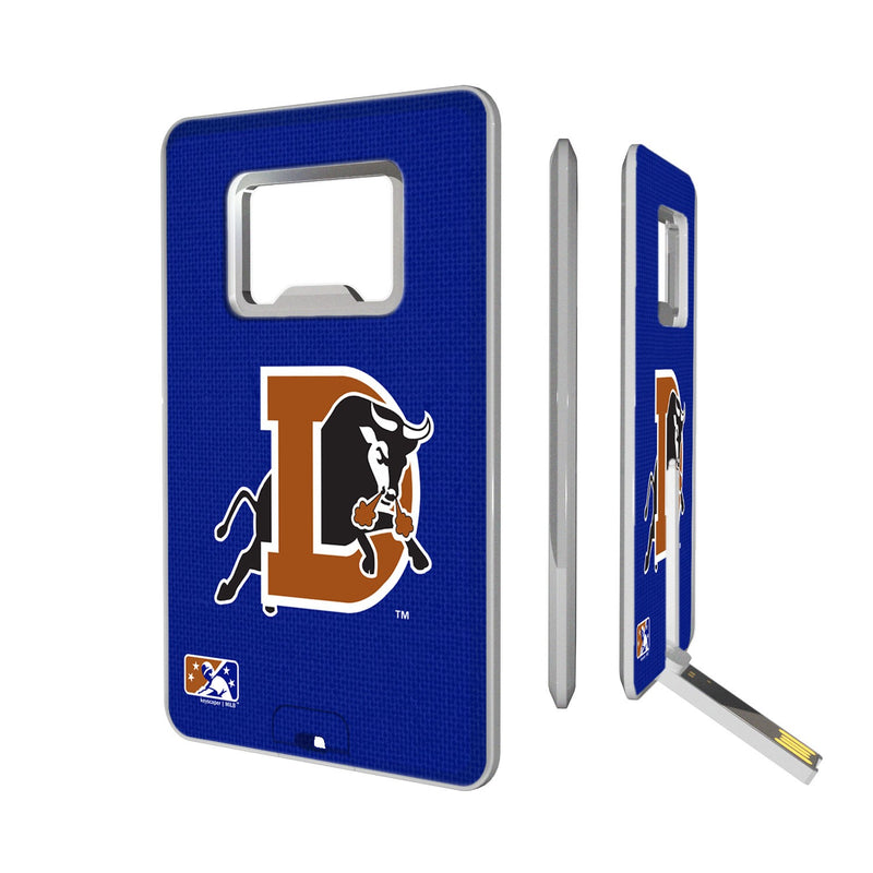 Durham Bulls Solid Credit Card USB Drive with Bottle Opener 16GB