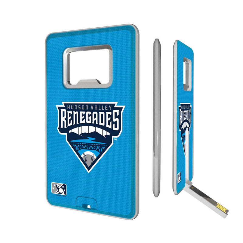 Hudson Valley Renegades Solid Credit Card USB Drive with Bottle Opener 16GB