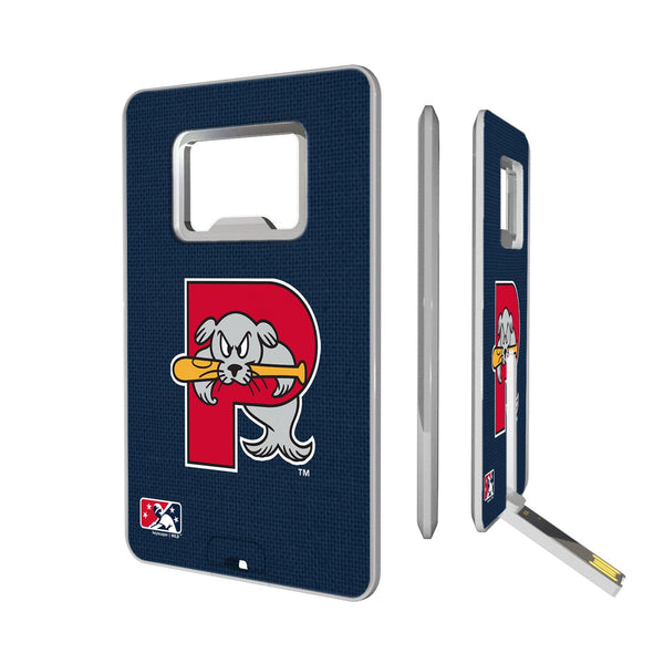 Portland Sea Dogs Solid Credit Card USB Drive with Bottle Opener 16GB