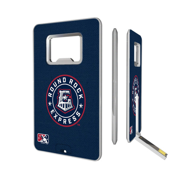 Round Rock Express Solid Credit Card USB Drive with Bottle Opener 32GB