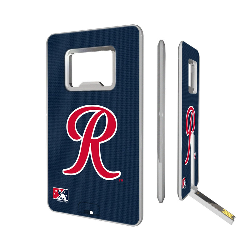 Tacoma Rainiers Solid Credit Card USB Drive with Bottle Opener 16GB