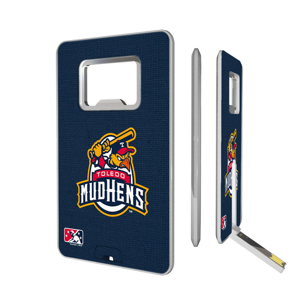 Toledo Mud Hens Solid Credit Card USB Drive with Bottle Opener 32GB