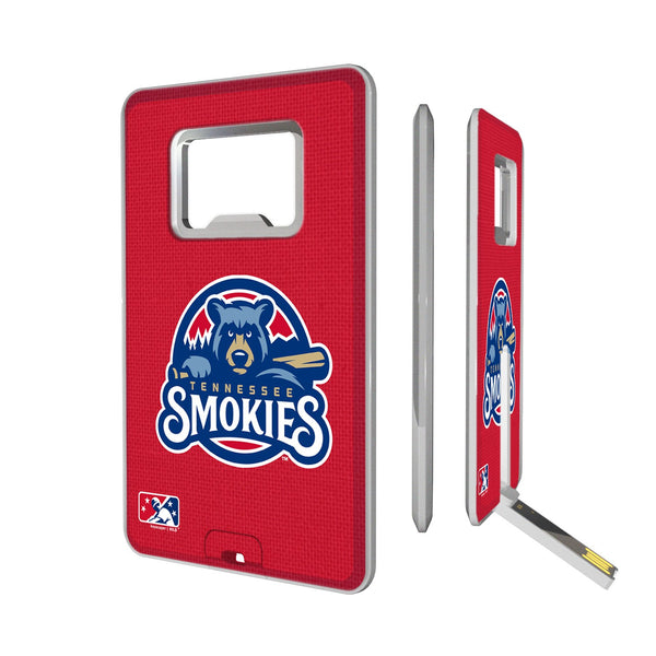 Tennessee Smokies Solid Credit Card USB Drive with Bottle Opener 16GB