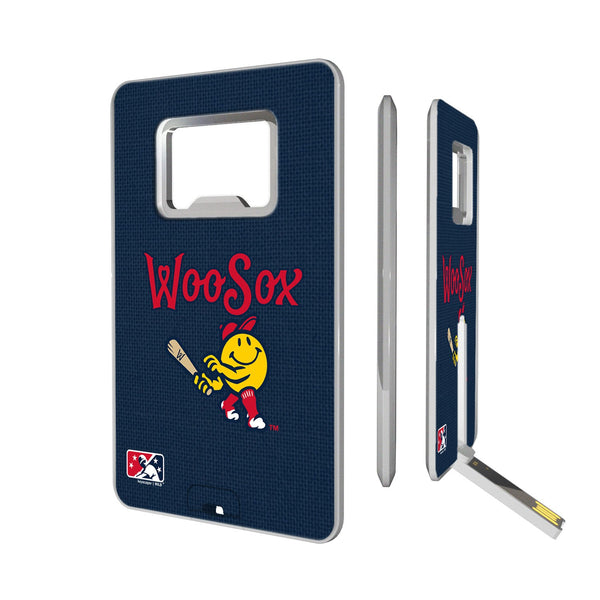 Worcester Red Sox Solid Credit Card USB Drive with Bottle Opener 32GB