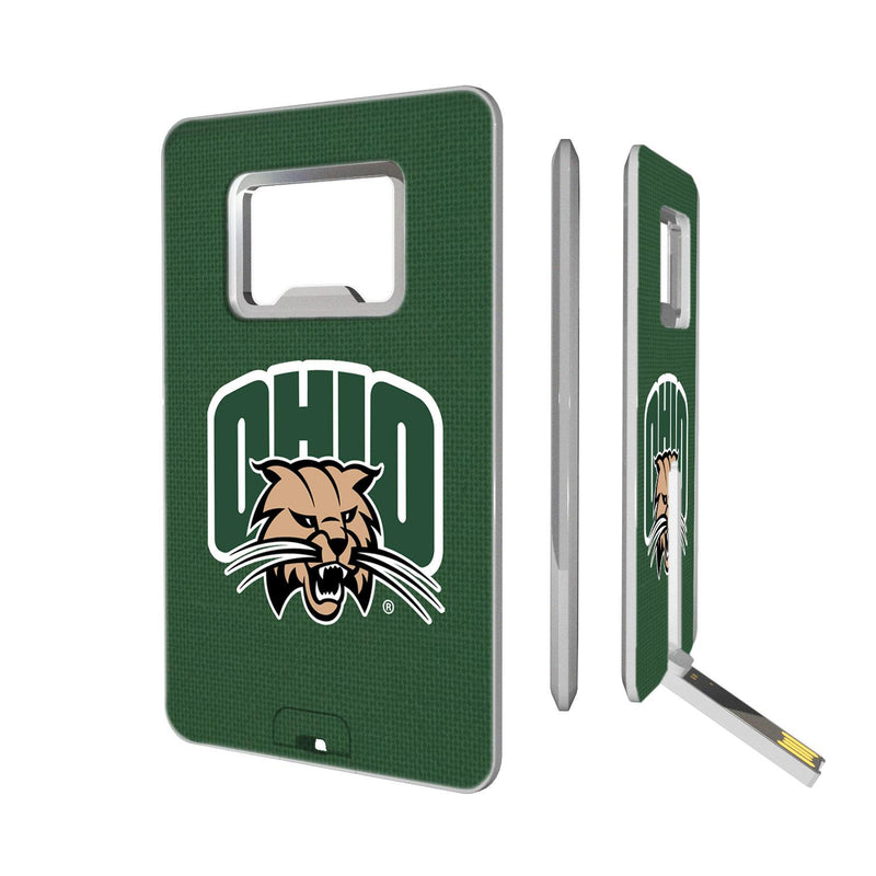 Ohio University Bobcats Solid Credit Card USB Drive with Bottle Opener 32GB