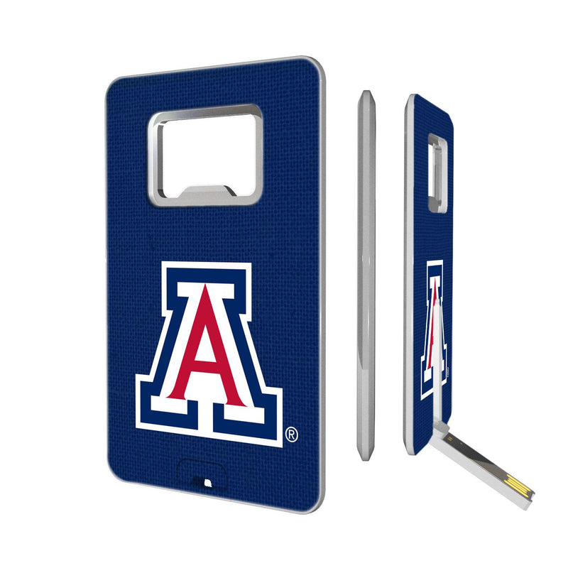 Arizona Wildcats Solid Credit Card USB Drive with Bottle Opener 32GB