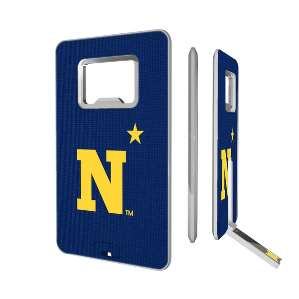 Naval Academy Midshipmen Solid Credit Card USB Drive with Bottle Opener 32GB