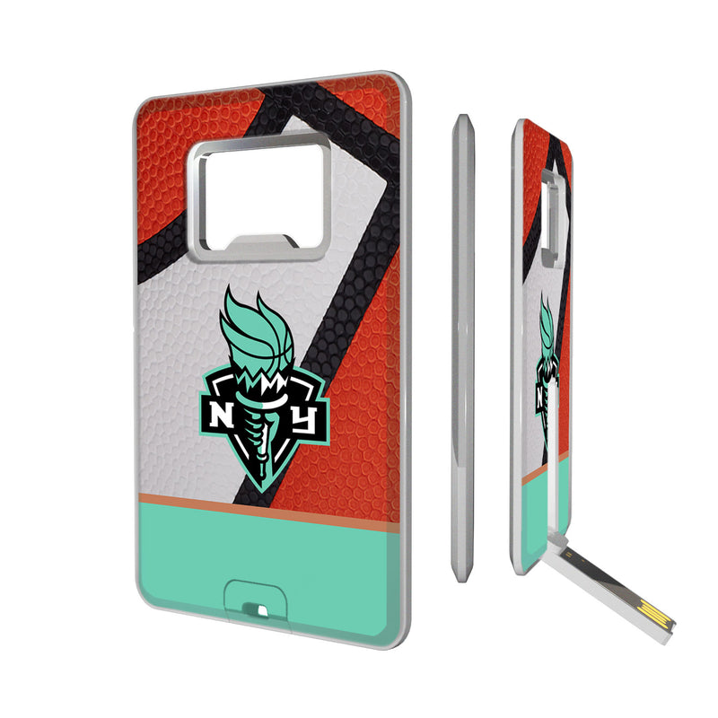 New York Liberty Basketball Credit Card USB Drive with Bottle Opener 32GB