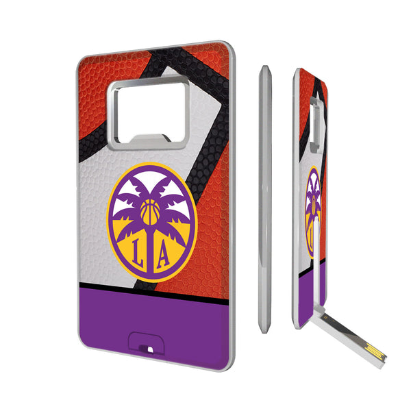 Los Angeles Sparks Basketball Credit Card USB Drive with Bottle Opener 32GB