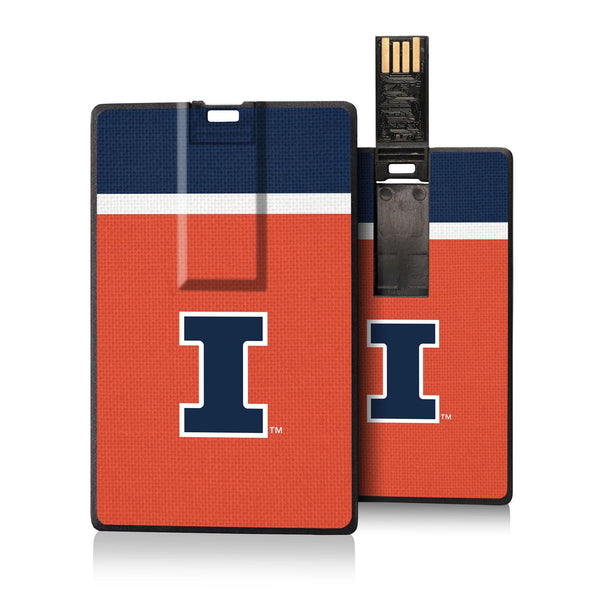 Illinois Fighting Illini Stripe Credit Card USB Drive 32GB