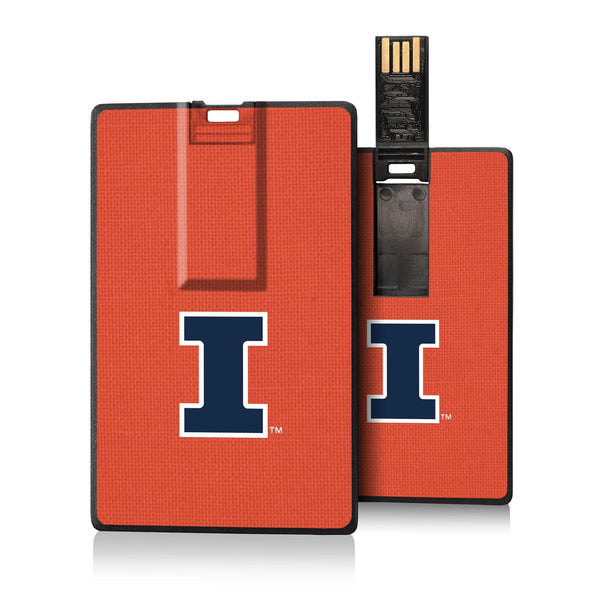 Illinois Fighting Illini Solid Credit Card USB Drive 32GB