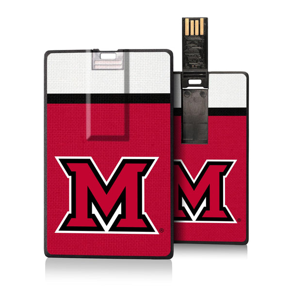 Miami RedHawks Stripe Credit Card USB Drive 32GB