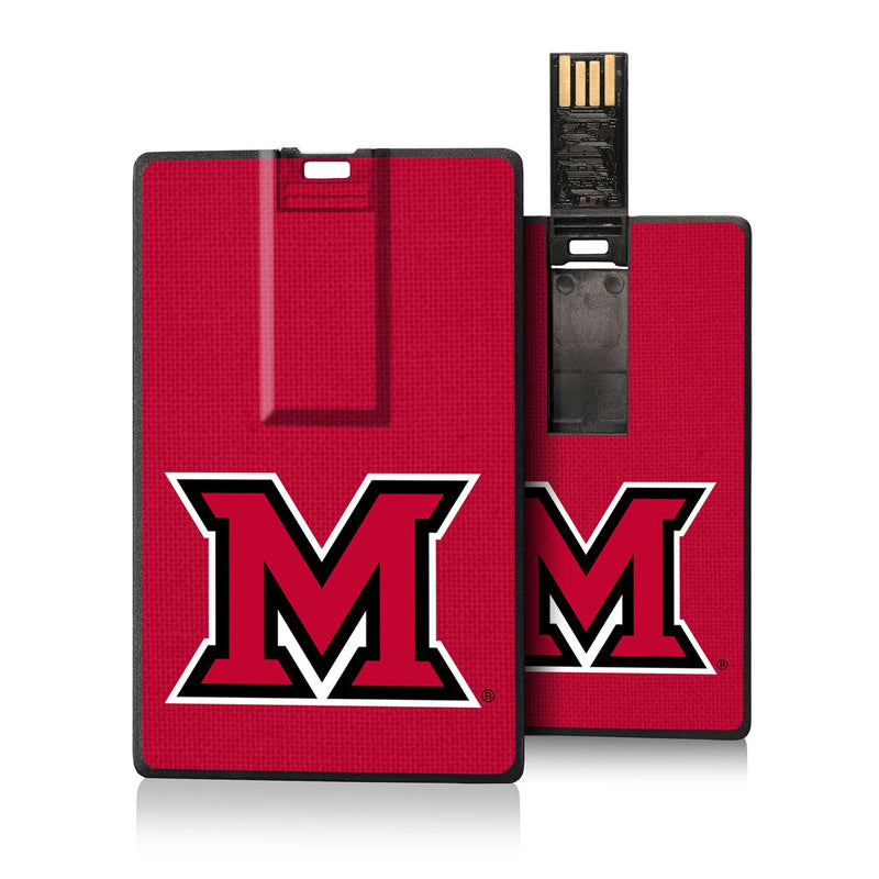 Miami RedHawks Solid Credit Card USB Drive 32GB