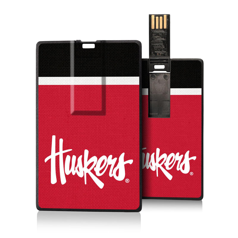 Nebraska Huskers Stripe Credit Card USB Drive 32GB