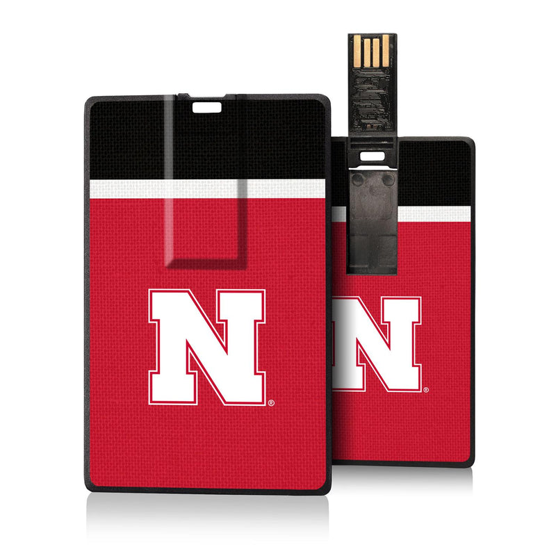 Nebraska Huskers N Stripe Credit Card USB Drive 32GB