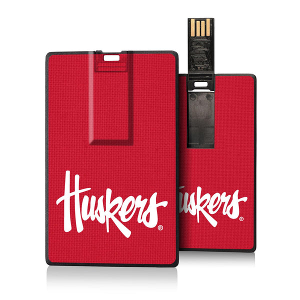 Nebraska Huskers Solid Credit Card USB Drive 32GB