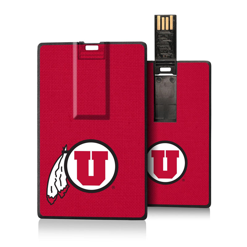 Utah Utes Solid Credit Card USB Drive 32GB