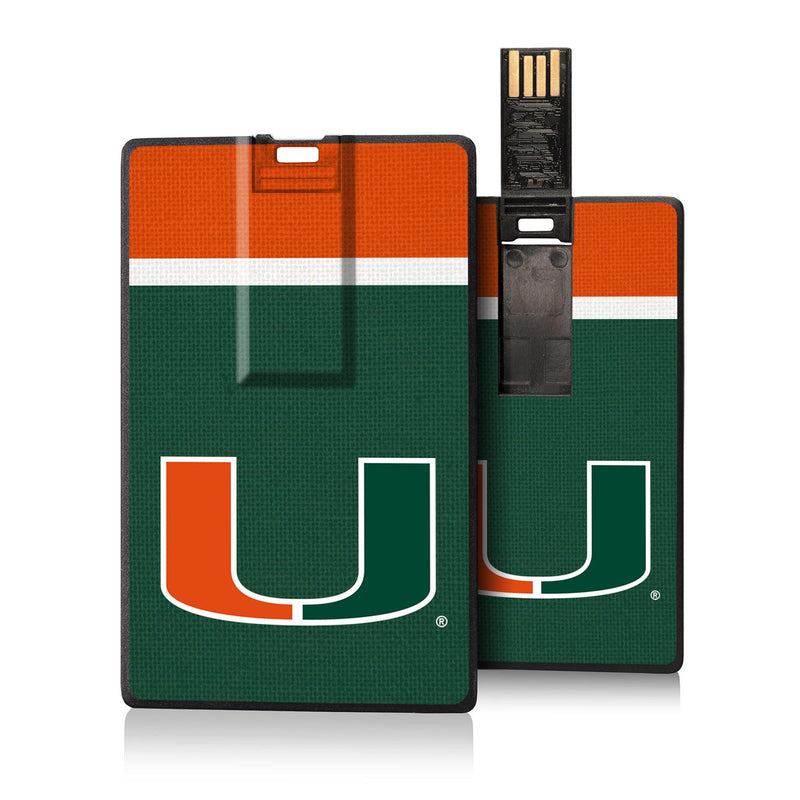 Miami Hurricanes Stripe Credit Card USB Drive 32GB