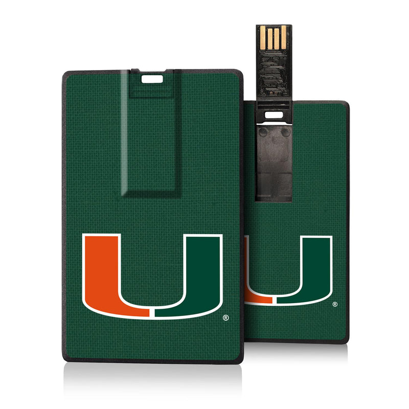 Miami Hurricanes Solid Credit Card USB Drive 32GB