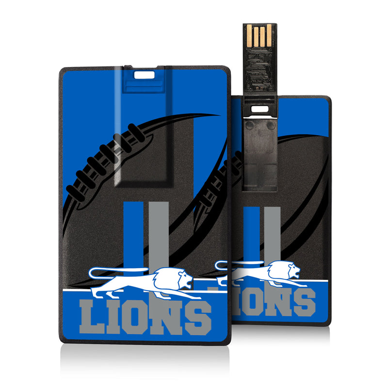 Detroit Lions Retro Passtime Credit Card USB Drive 32GB