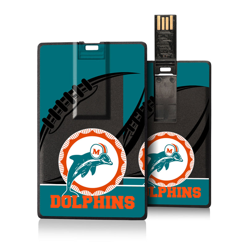 Miami Dolphins 1966-1973 Historic Collection Passtime Credit Card USB Drive 32GB
