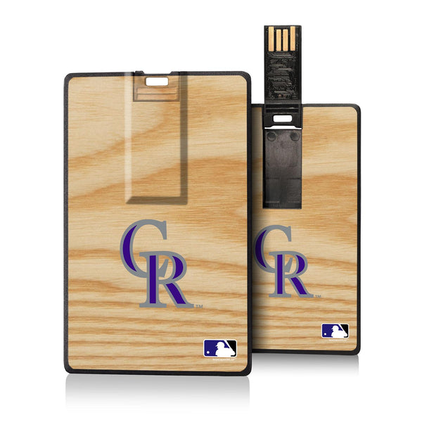 Colorado Rockies Wood Bat Credit Card USB Drive 32GB