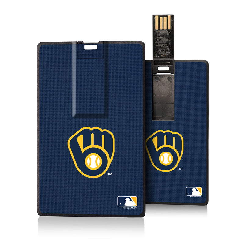 Milwaukee Brewers Solid Credit Card USB Drive 16GB