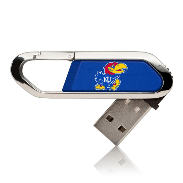 Kansas Jayhawks Solid USB 32GB Clip Style Flash Drive