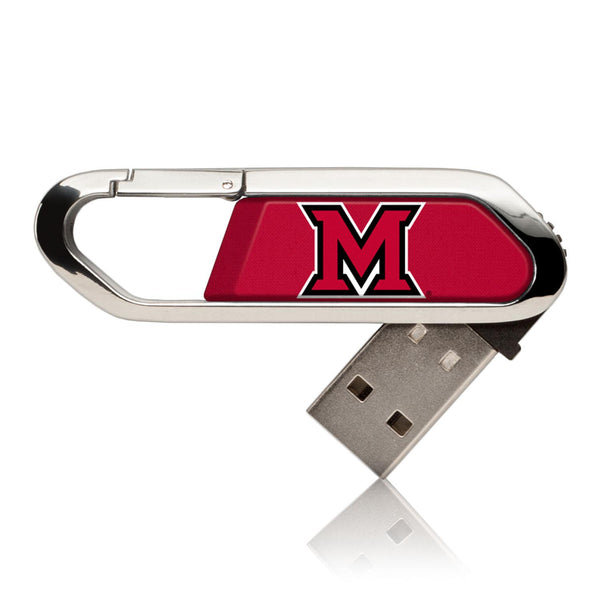 Miami RedHawks Solid USB 32GB Clip Style Flash Drive