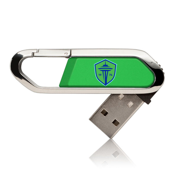 Seattle Sounders FC   Solid USB 32GB Clip Style Flash Drive