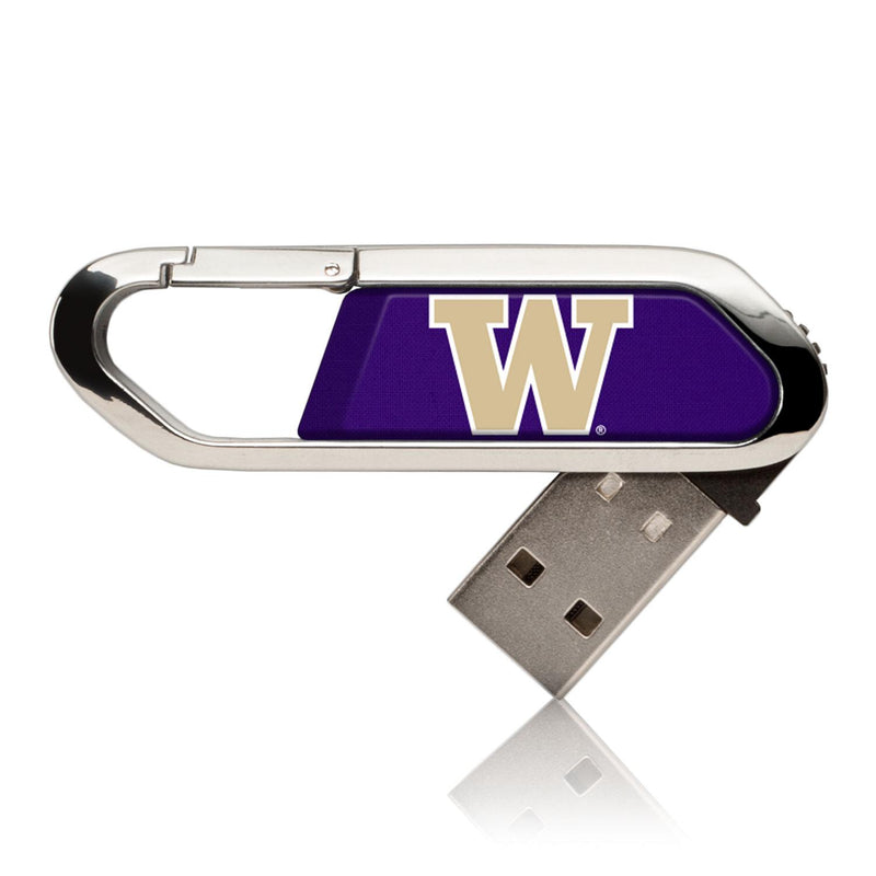 Washington Huskies Solid USB 32GB Clip Style Flash Drive