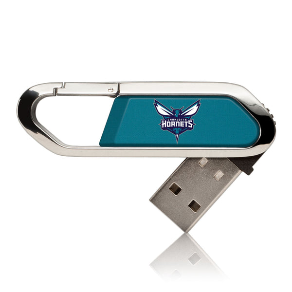 Charlotte Hornets Solid USB 32GB Clip Style Flash Drive