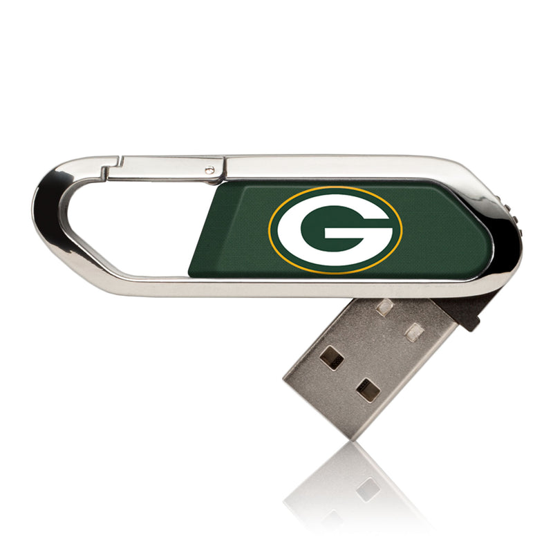 Green Bay Packers Solid USB 16GB Clip Style Flash Drive